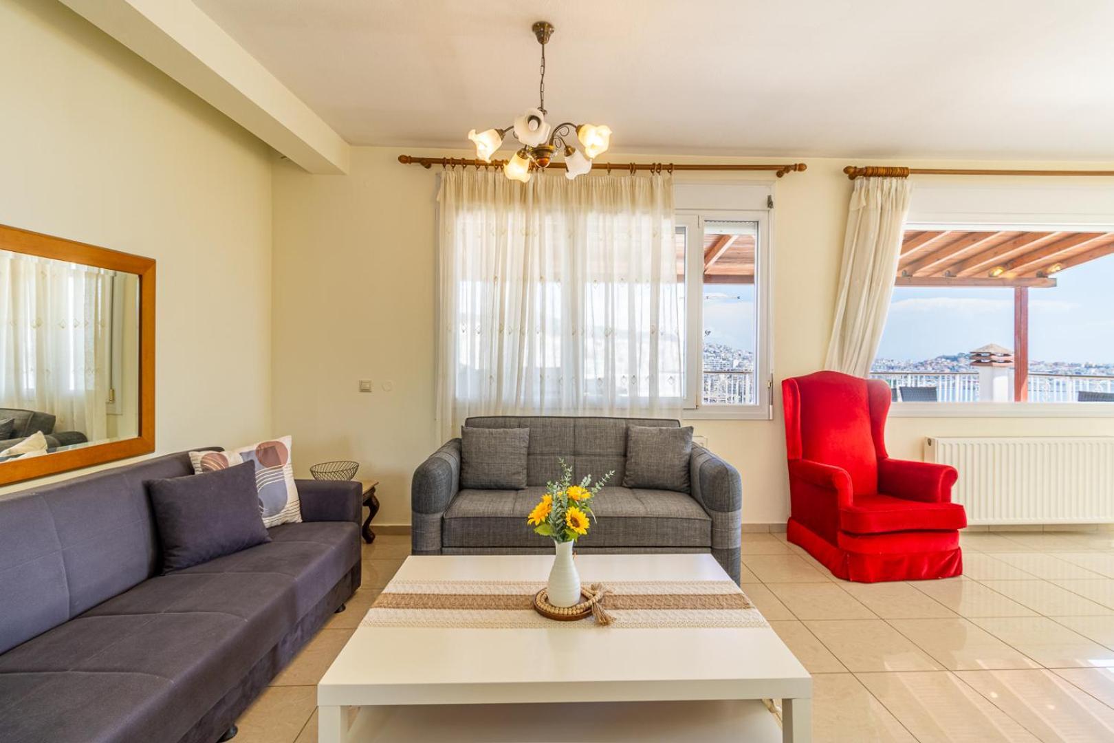 Appartement Finas Penthouse,Private Terrace,Great View,Mins From Sea à Kavala Extérieur photo