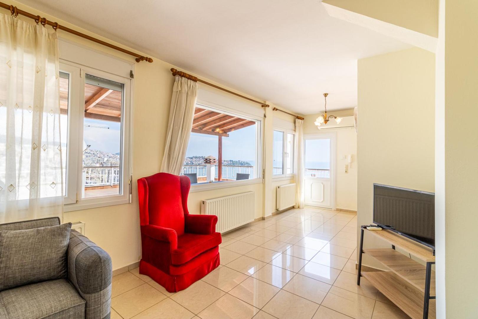 Appartement Finas Penthouse,Private Terrace,Great View,Mins From Sea à Kavala Extérieur photo