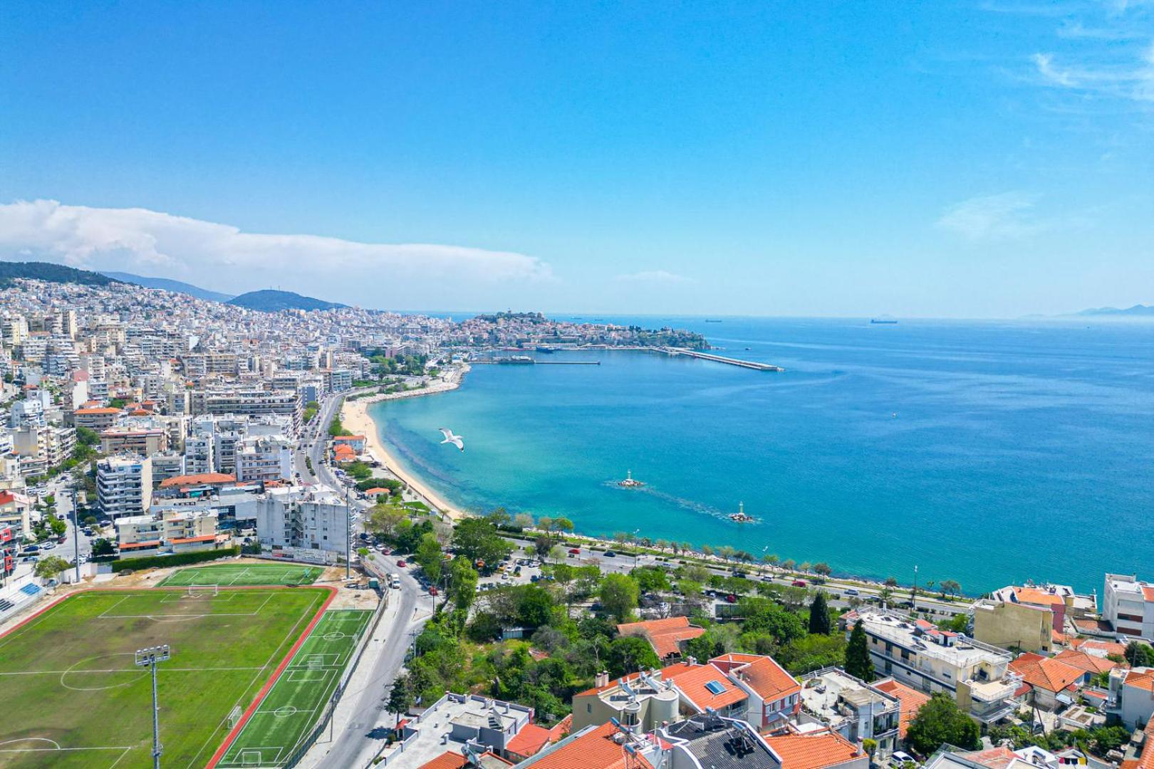 Appartement Finas Penthouse,Private Terrace,Great View,Mins From Sea à Kavala Extérieur photo